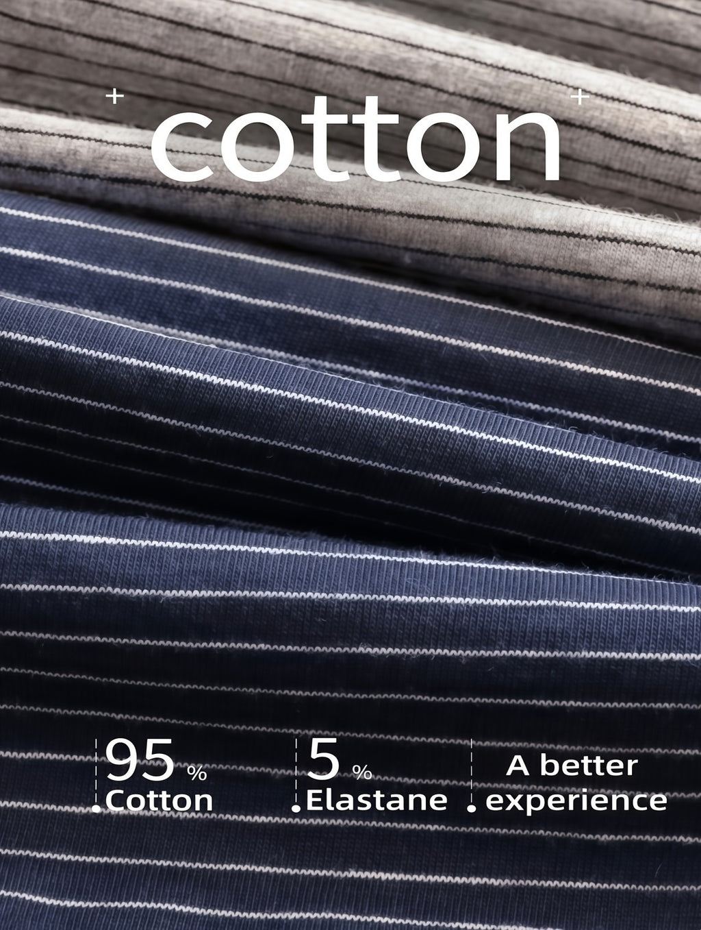 Men's Striped Boxer Shorts 4-Pack, Loose Fit Cotton Lounge Underwear