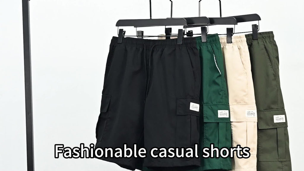 Men's Drawstring Cargo Work Shorts 5-Pack in Mixed Colors