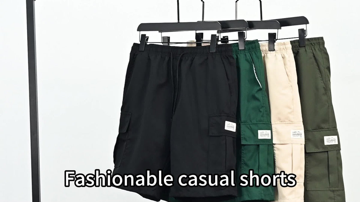 Men's Drawstring Cargo Work Shorts 5-Pack in Mixed Colors