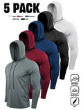Men's 5-Pack Hooded Sweatshirts, Long Sleeve Casual Hoodies in Assorted Colors