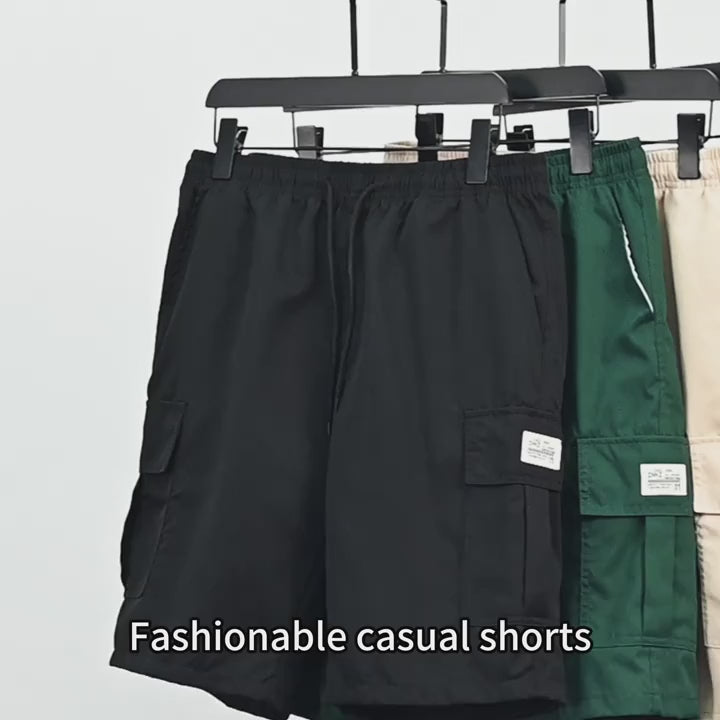Men's Drawstring Cargo Work Shorts 5-Pack in Mixed Colors
